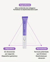 Cargar imagen en el visor de la galería, SO BASE - Collagen Lifting Vibe Eye Cream | Dispositivo de vibración galvánica