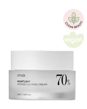 Cargar imagen en el visor de la galería, Heartleaf 70 intense cream -ANUA