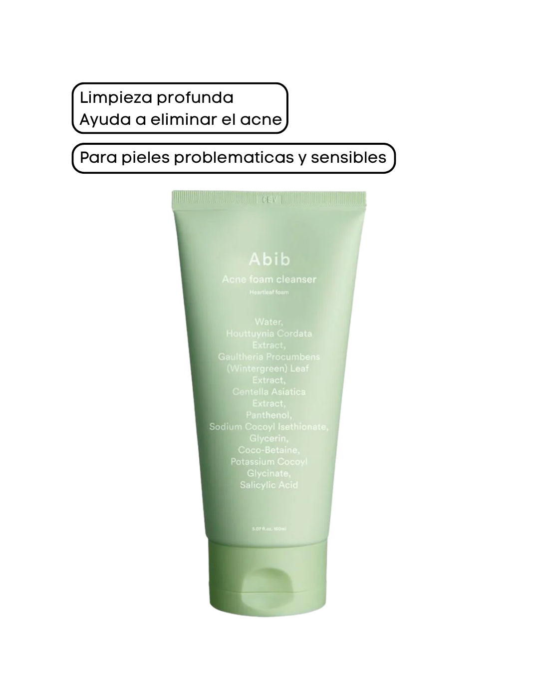 Acne Foam Cleanser Heartleaf Foam - Limpiador Facial para Acné