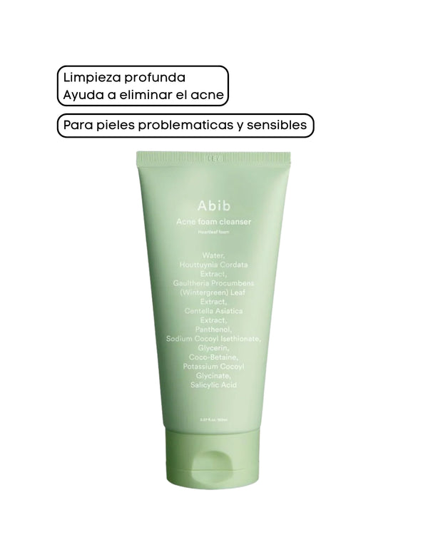 Acne Foam Cleanser Heartleaf Foam - Limpiador Facial para Acné