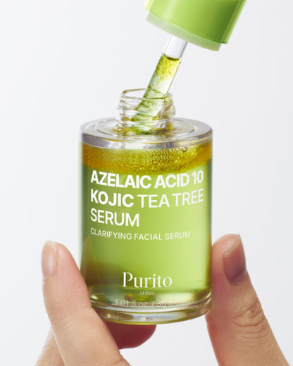 Azelaic Acid 10% + Kojic Acid & Tea Tree Serum (30ml) — Suero Antimanchas y Acné