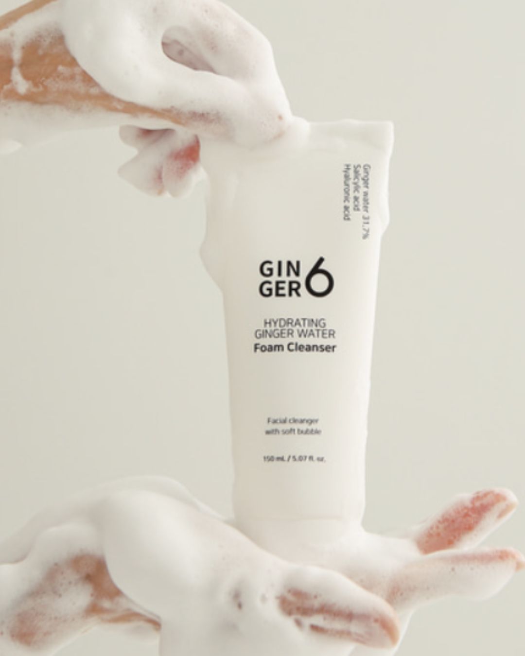 Hydrating Ginger Water Foam Cleanser | Limpiador Facial Coreano