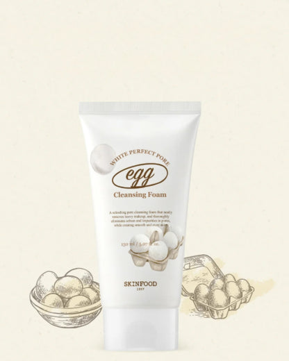 White Perfect Pore Egg Cleansing Foam 150ml