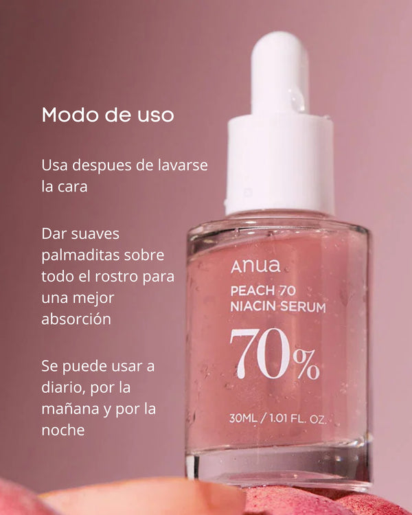 Peach 70% Niacinamide Serum - Serum Iluminador y Perfeccionador (30ml)