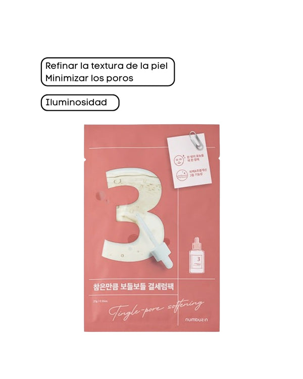 Numbuzin No. 3 Tingle Pore Softening Sheet Mask