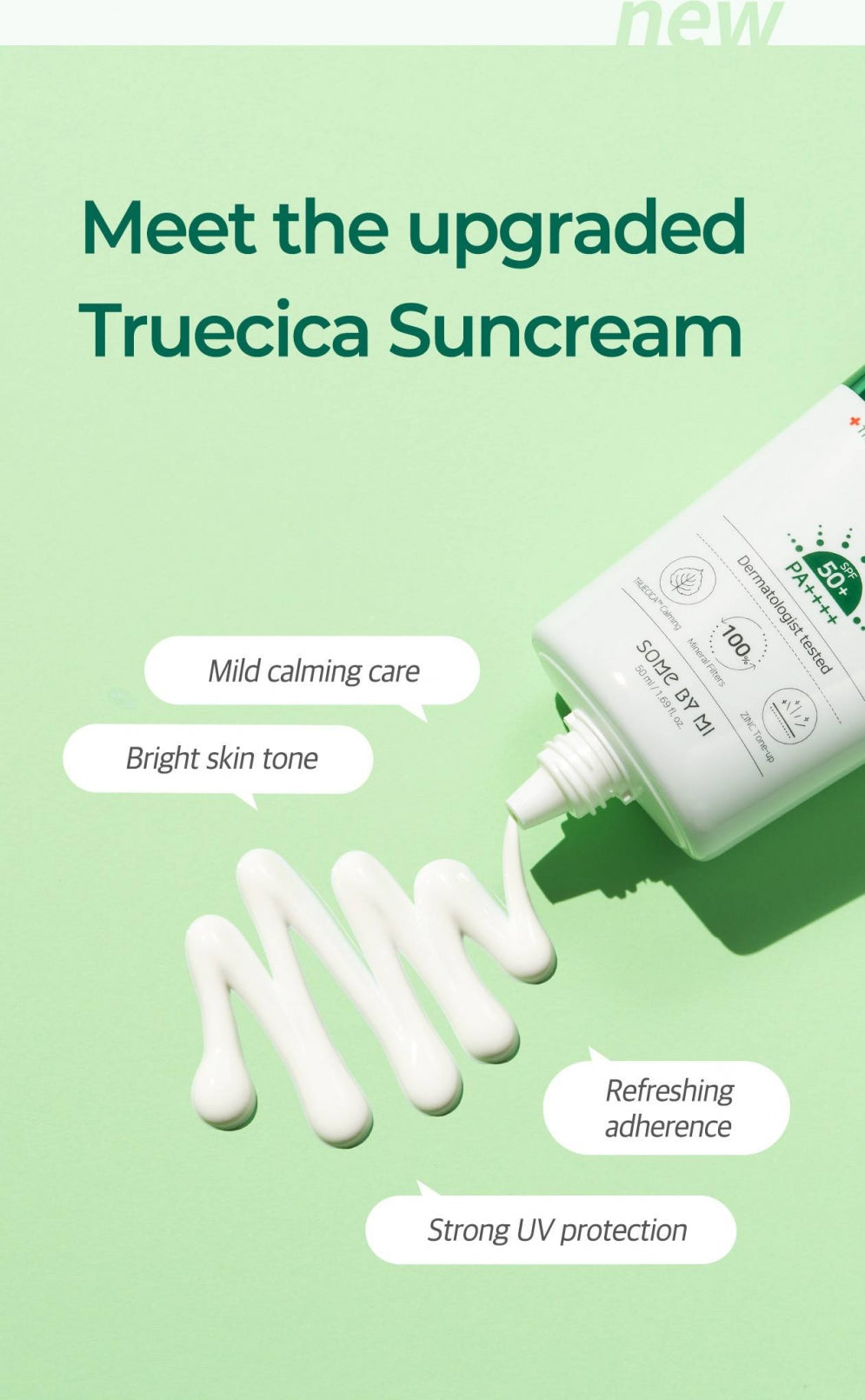 Truecica Mineral Calming Tone-Up Suncream (50ml)