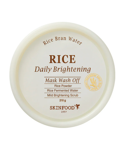 Rice Daily Brightening  mask wash off 210gr - SKINFOOD