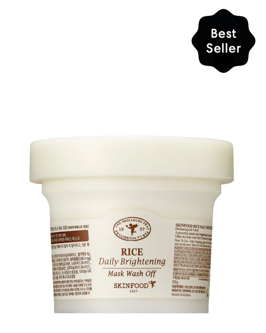 Rice Daily Brightening  mask wash off 210gr - SKINFOOD